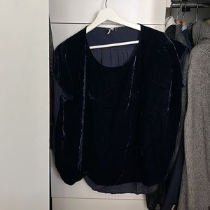 Eileen Fisher 100% silk sheath poncho shirt.